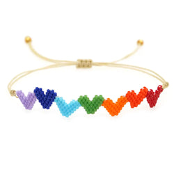 Rainbow Hearts Bracelet